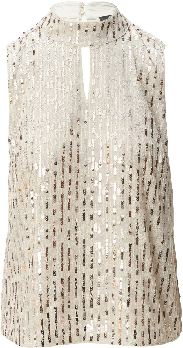 comma - female - Blouse top met pailletten