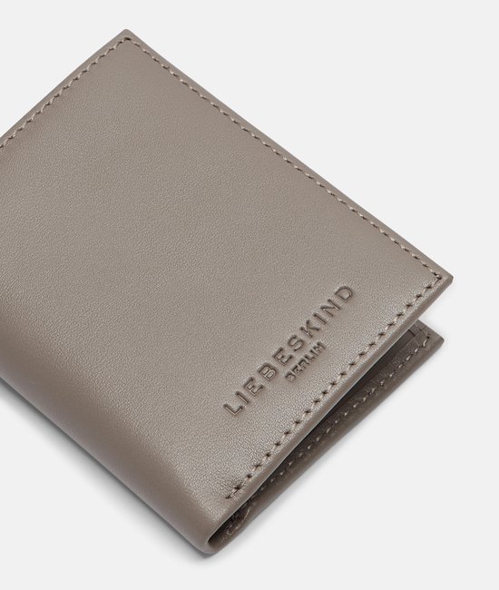 LIEBESKIND BERLIN Cuir Étui pour carte de crédit Soft Nappa Men' s Card Etui Neutral Gray Taupe