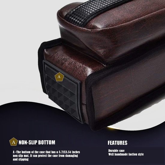 Slijtvaste Nylon Keu Bag voor 2 of 3 Keuen en Steunen - Universele Billart Tafel Beschermhoes van Merkloos — afbeelding 4