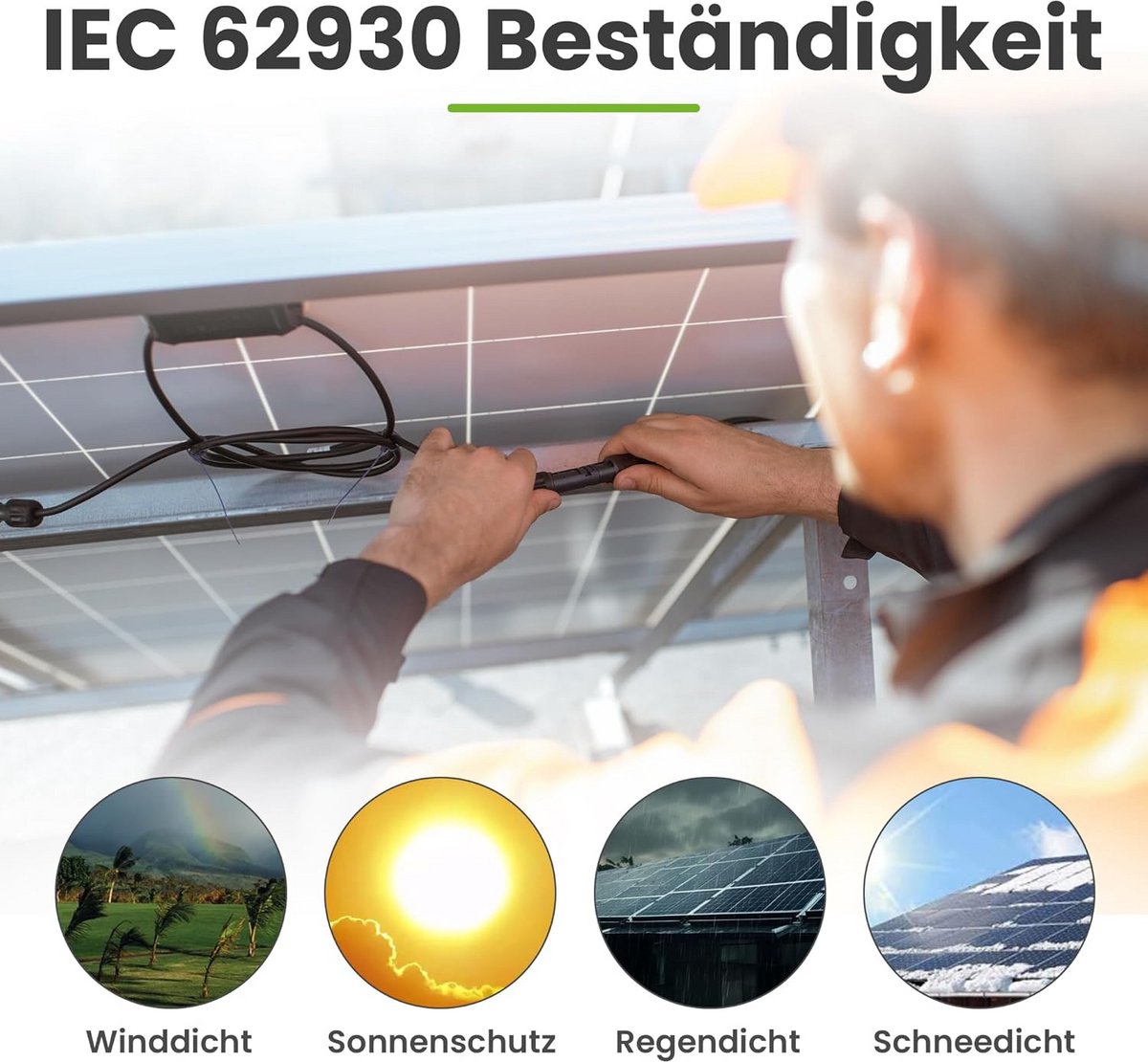 Zonnepaneel Kabel 1x6mm² UV-bestendig voor Buiteninstallatie 100 Meter