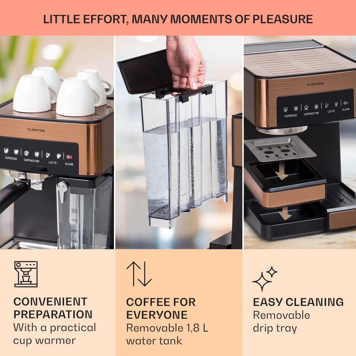 MKSS® Espressomachine Bruin Bonen Koffiemachine - afbeelding 2