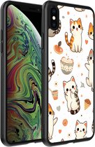 Smartphonica Coque de téléphone pour iPhone X/Xs avec imprimé chat - Coque arrière en TPU motif chat / Coque arrière adaptée pour Apple iPhone X/10 ; Apple iPhone Xs