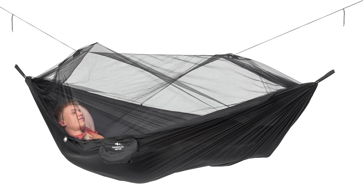 Hammock Mug Traveller Extreme 500g 275cm x 140cm Pack Size 24.5 x 8.5cm Up to 200kg in Black