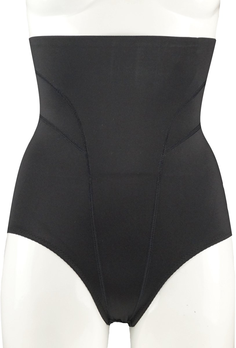 Dames corrigerende slip Art.3256 van J&C hoge taille Zwart - shapewear ondergoed - maat XL