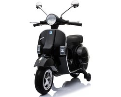 Elektrische kinder motor - Vespa scooter - Met MP3 functie - 12V4.5AH 2 motoren - Vanaf 3 jaar - Maximaal 30KG - Zwart