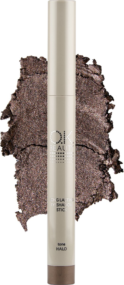 Eyeshadow Stick – Waterproof oogschaduw stick – 3 in 1 - Oogschaduw, eyeliner en primer – Langhoudend – Longlasting – Met puntenslijper - Brons/Goud - Kleur Halo - OK Beauty