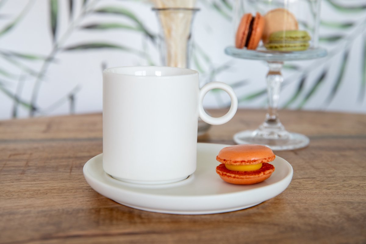 Schäfer koffieset – 6 Kopjes met 6 gebak schoteltjes – 220 ml wit