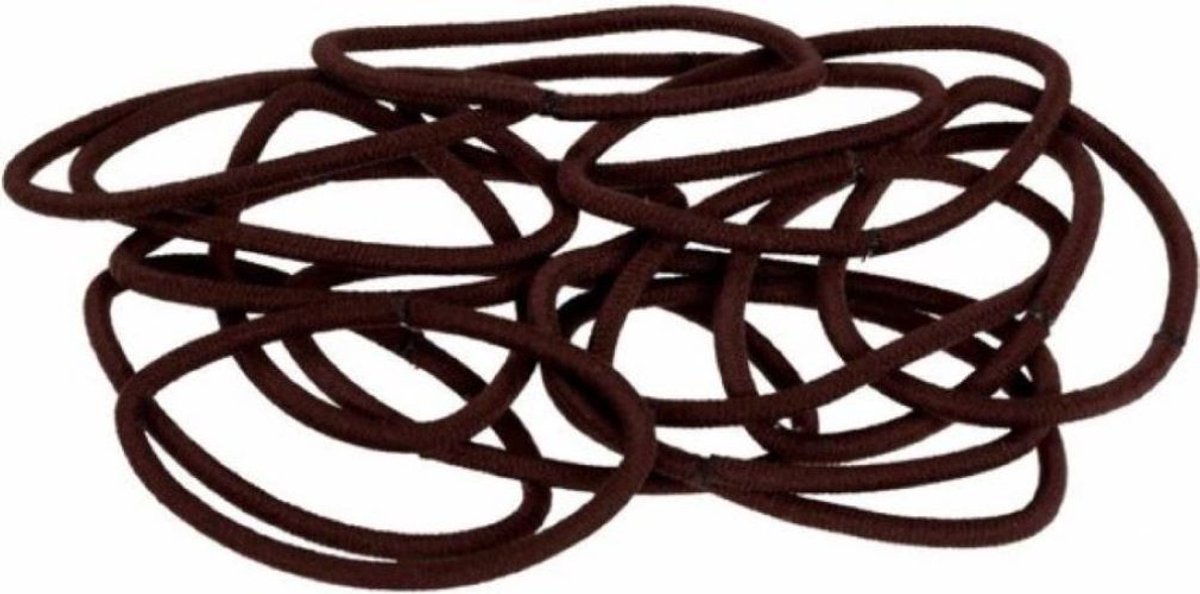 Zenner - stay in hair - 6 haarelastieken metalfree - siliconen - metal free - bruin