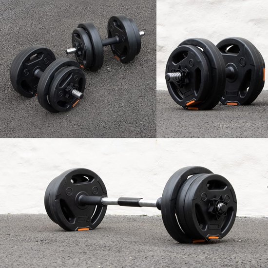 Dumbells set - Gewichten set - Halterset - Verstelbaar - 15 kg - Rood