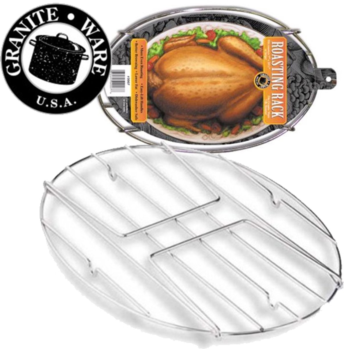 vernikkeld stalen rooster voor ovenschaal van 38 cm - warmcook - 002006