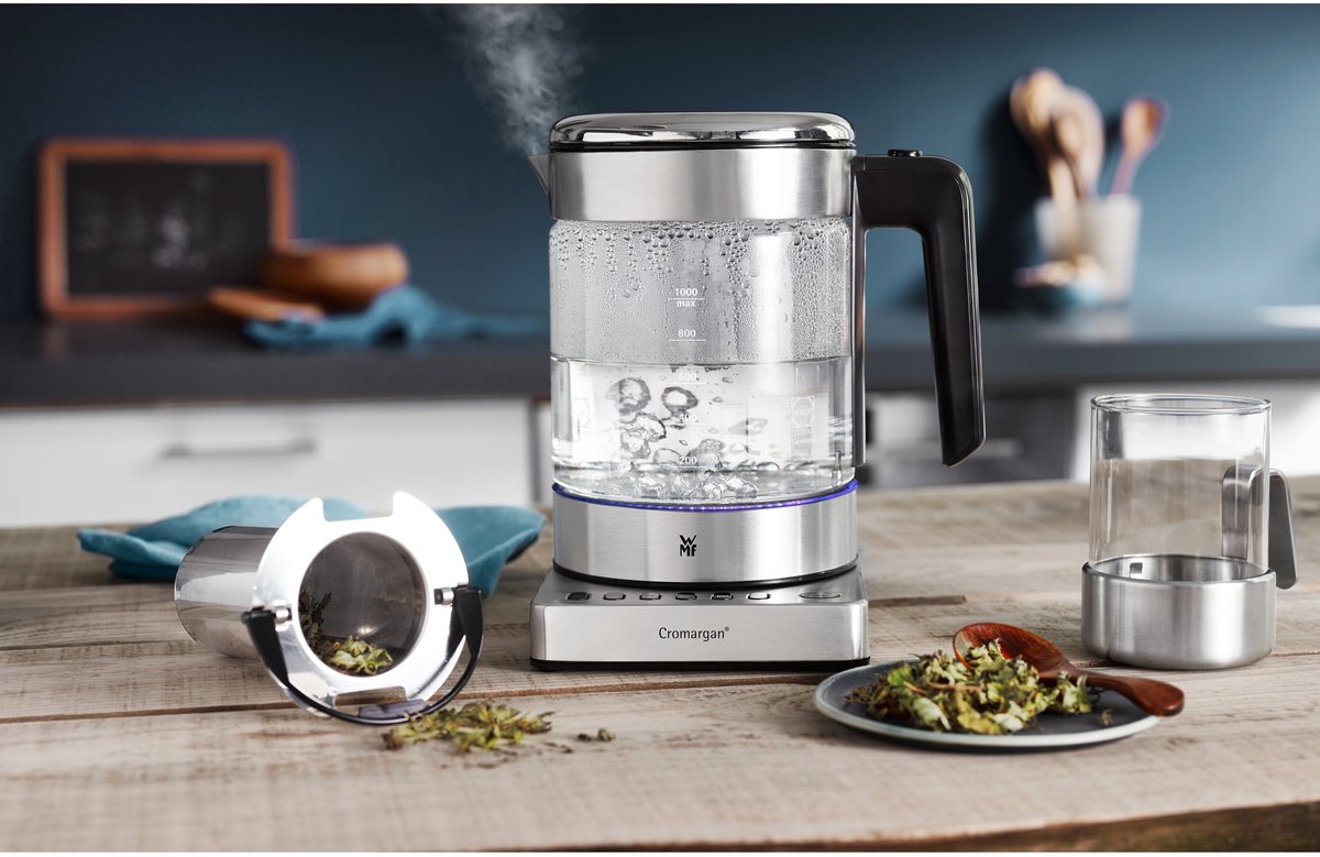 WMF KITCHENminis Glass Kettle 1 Litre, 1900 Watt, External