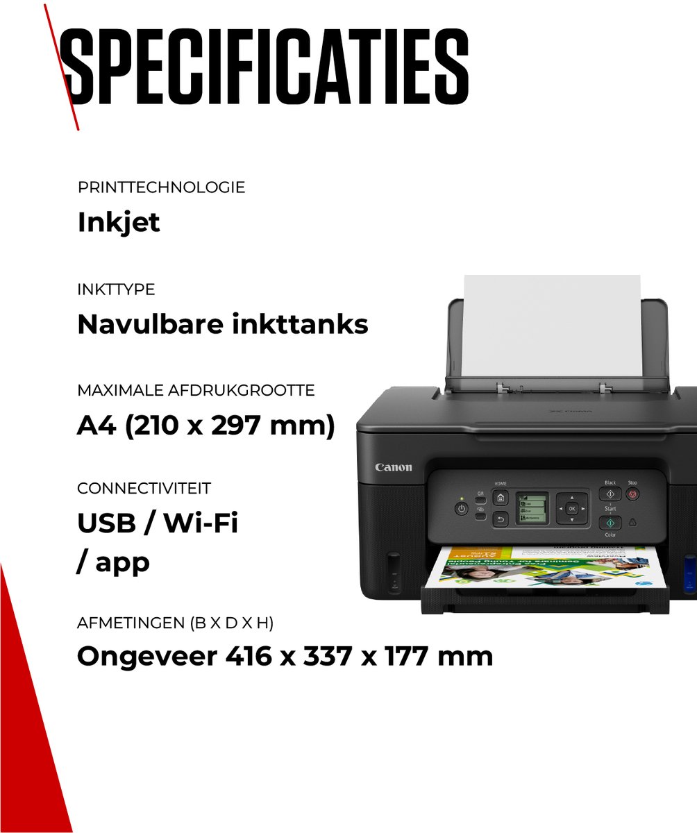 Canon MegaTank PIXMA G3570 - All-in-One Inkttankprinter - Zwart — afbeelding 6