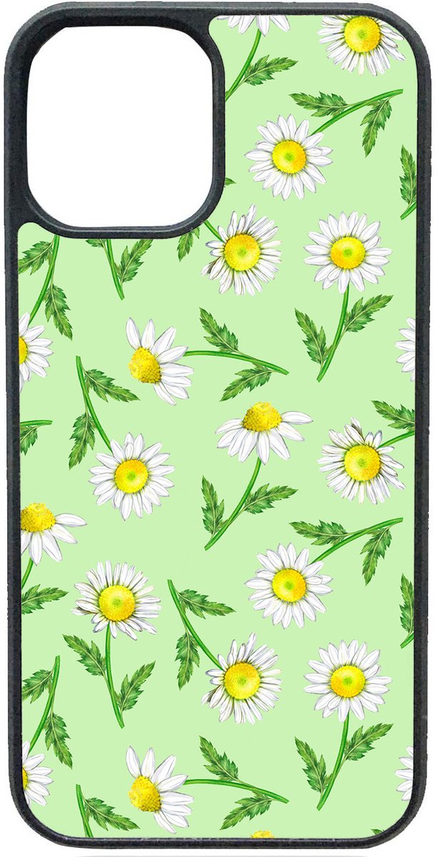 Telefoonhoesje - GROENE MADELIEFJES - Iphone 16 Pro