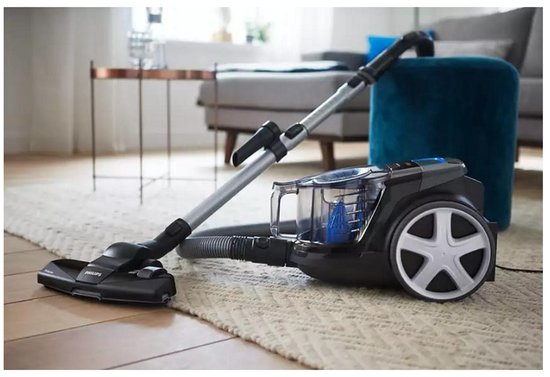 Philips Stofzuiger zonder Zak FC9331/09 - Alle Vloertypen - Sterke Zuigkracht - Met H13 Allergiefilter - Met Extra Mondstuk - Blauw