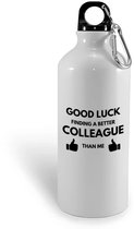 Hacebo® - Good luck finding waterfles - Collega - succes - werk - afscheidscadeau - verjaardagscadeau - kado - water fles - 600ML