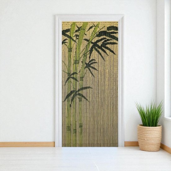Dutchers® Vliegengordijn 90x200 cm Bamboe - Deurgordijn Bamboeplant - Deurhor - Horgordijn - Bamboegordijn - Kralengordijn deur van Dutchers — afbeelding 3