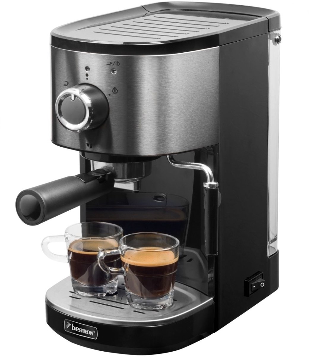 SILVERCREST Espressomachine - 1350W - 1L - max. 2 kopjes - RVS ontwerp - Pistonmachine