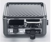 SEVERIN RG 2360 - Black Line Lite Mini gourmetstel - 4 personen - variabele temperatuurinstelling - PFAS vrije baklaag - vaatwasserbestendig - 4 pannetjes met parkeerfunctie