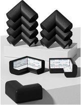 Daity 10-pack - Hoekbeschermers voor tafels - Beschermende randbeschermers - voor meubels - open haarden - salontafels - bureaus - scherpe hoekbeschermers (Zwart)