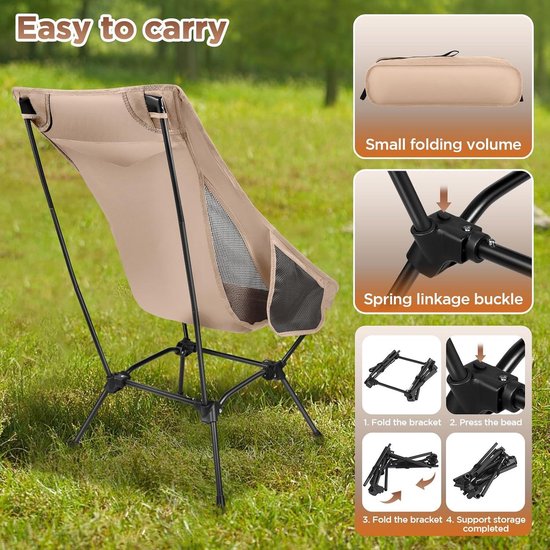 Chaise De Plage Pliable Uquip Sandy, Assise Basse 22cm, 120kg, Sac De Transport Inclus