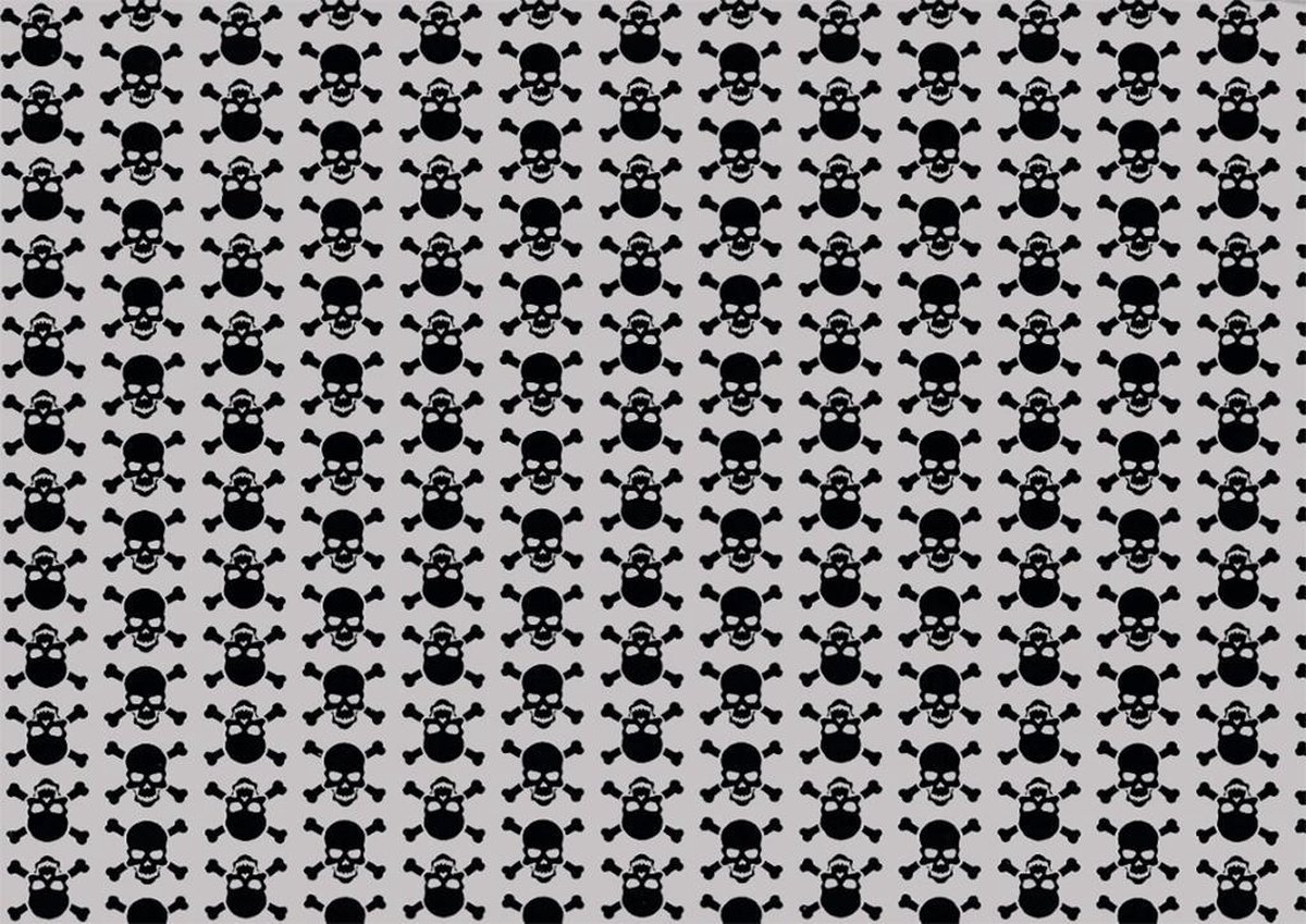 Plakfolie - Kleeffolie - Kleefplastiek - Plakplastiek - 45 cm x 300 cm - Schedel