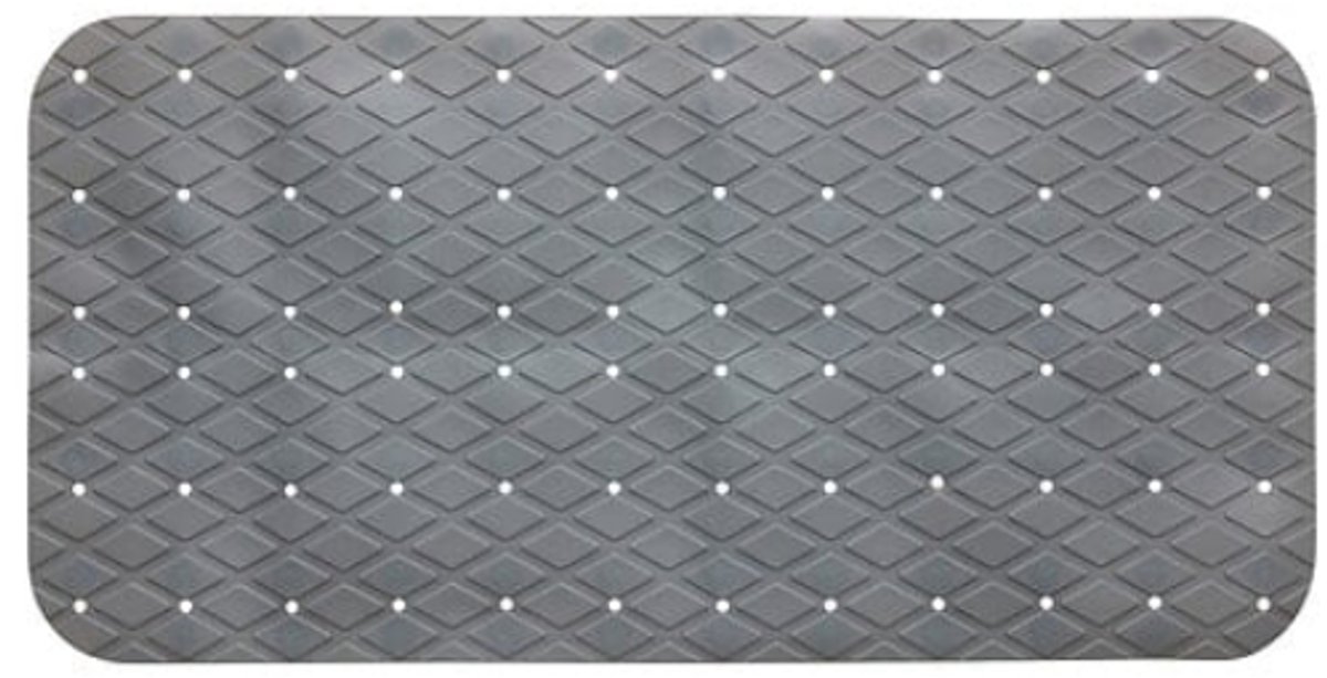5Five PVC Badmat - 35x70cm - Antislip - Donkergrijs