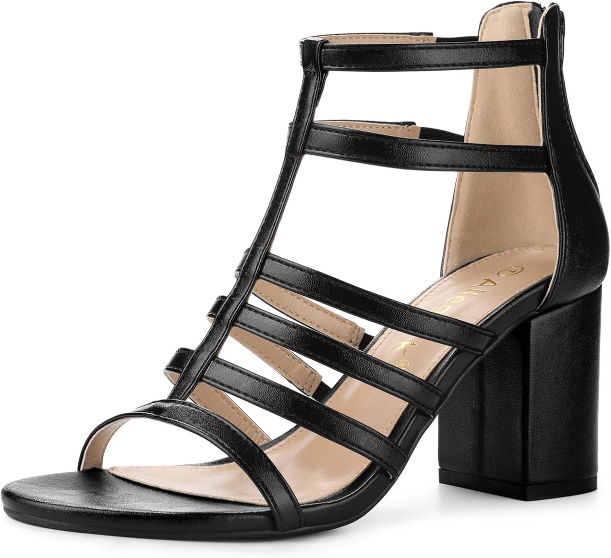 Vrouwen Cage Strappy Gladiators Chunky Heels Sandalen Modieuze Schoenen Zomer Footwear