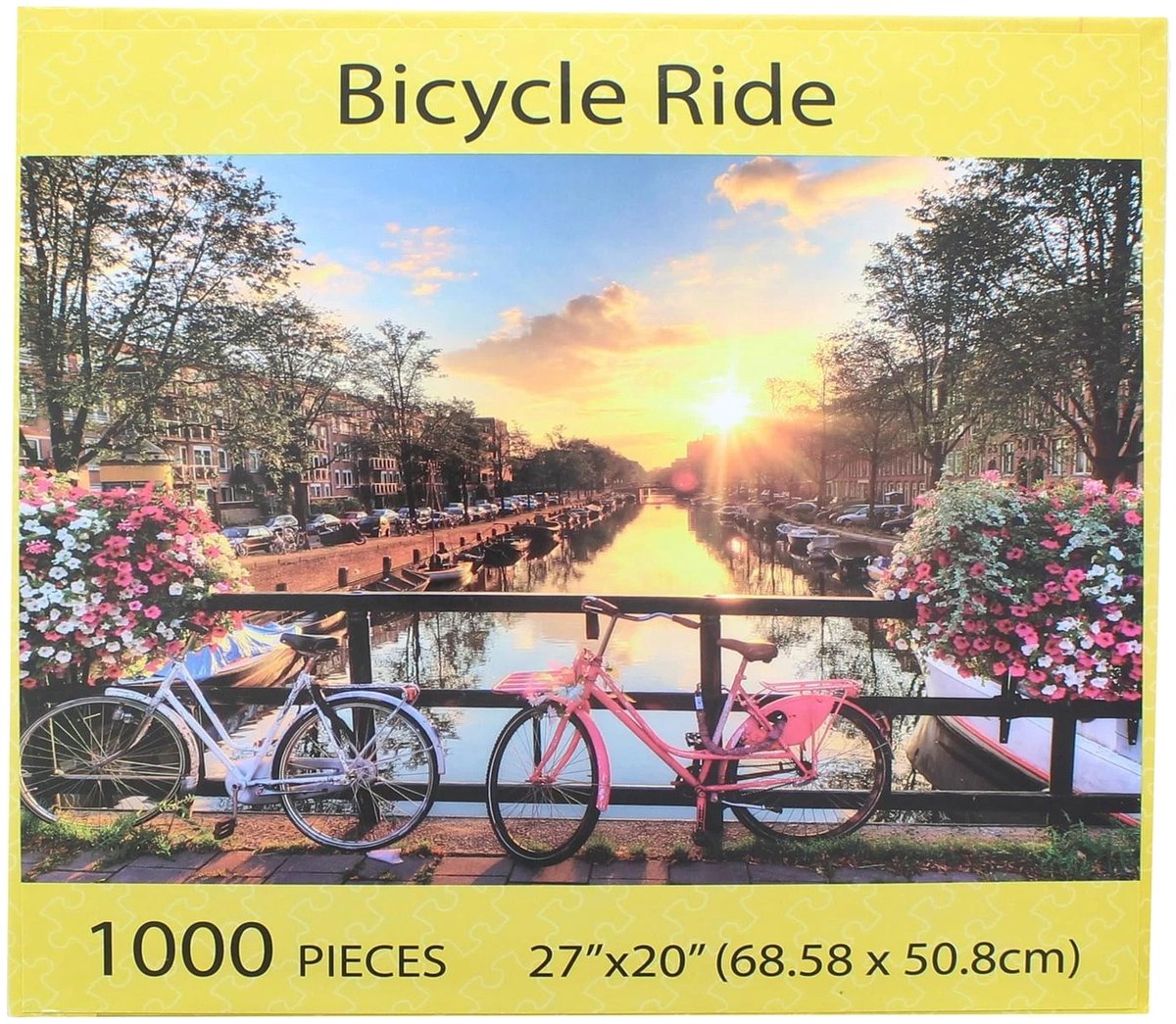 Puzzle Mate – Bicycle Ride – legpuzzel 1000 stukjes – Amsterdam gracht – 68,6 × 50,8 cm – 14+