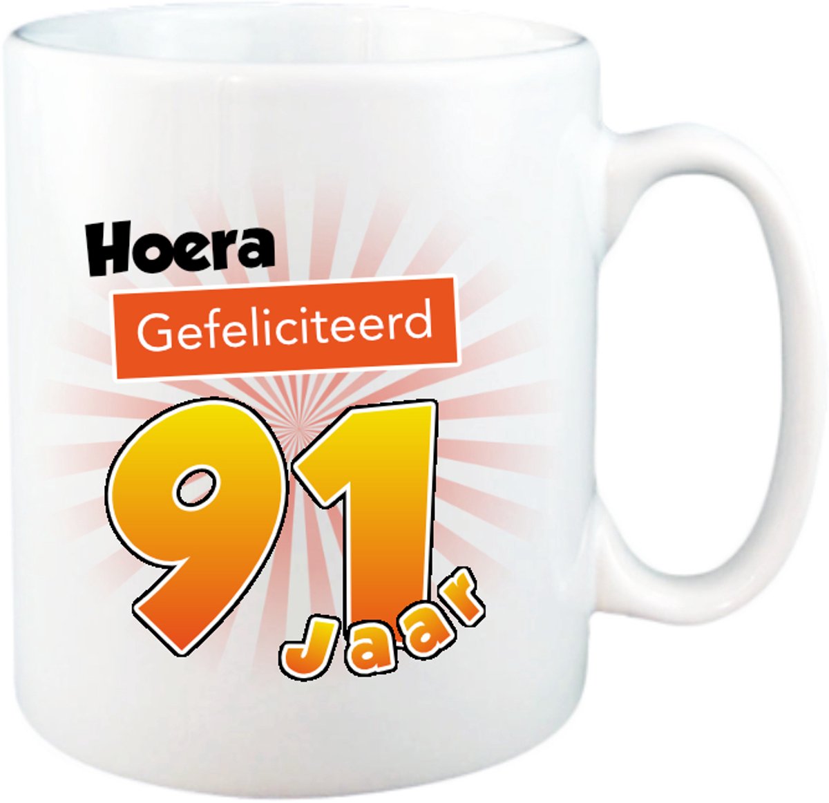 Mok 91 Jaar - Verjaardagscadeau 91 Jaar
