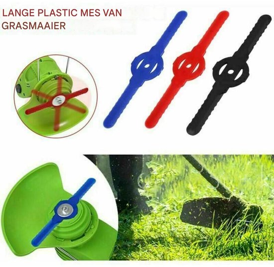 TOVBMUP Grasmaaiermessen Tuinmaaieraccessoires - Kunststof reservemessen - Gras Kunststof messen - Grasmaaiermessen - Tuingereedschap - Klein gat 5 mm - Voor tuingrasmaaiers - Snoerloze trimmers - 10 stuks - zwart van Merkloos	 — afbeelding 4