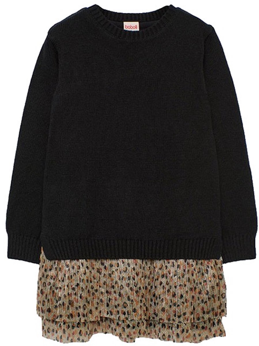 Boboli Knitwear Jurk Zwart 8 Years Meisjes