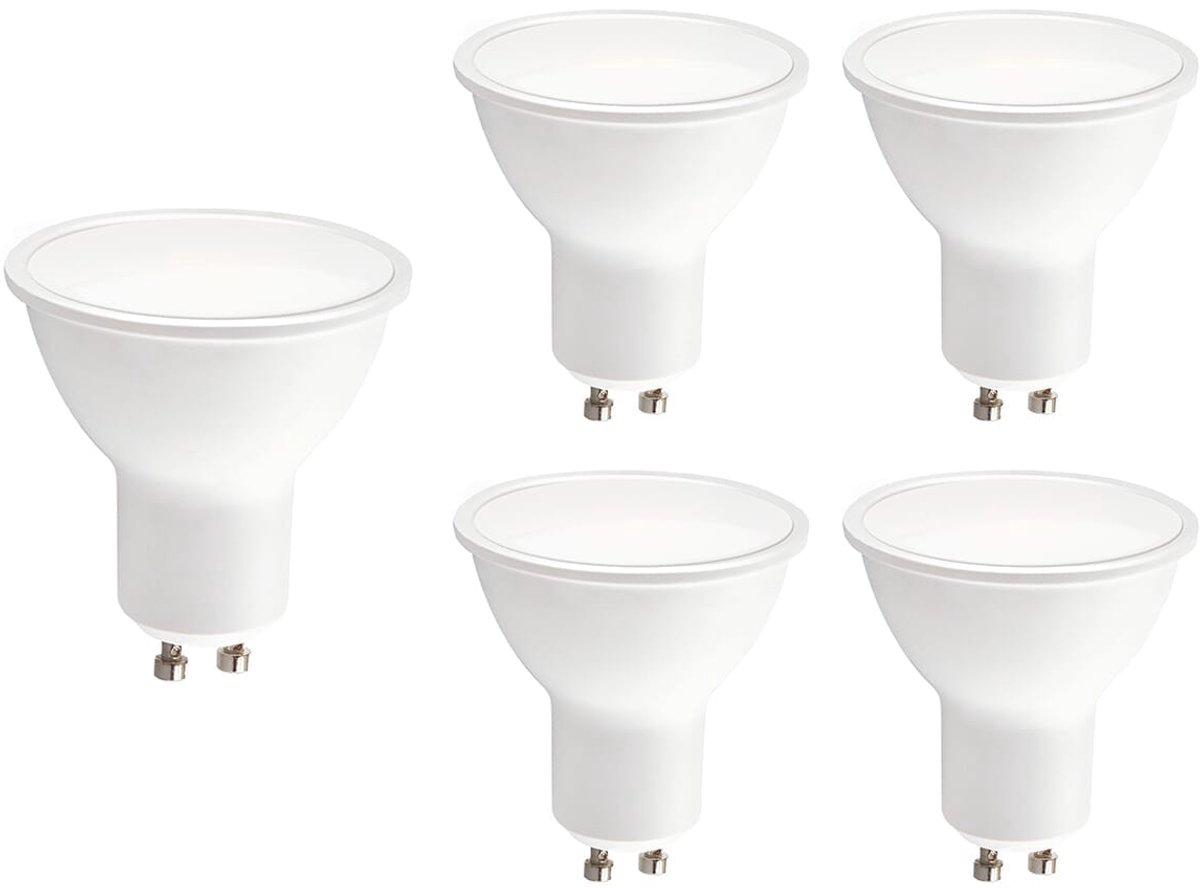 Kobi LED Spot GU10 8.5W - 800lm - 6500K - 230V - Voor Werkverlichting, Spiegelkast of Garage - GU10 Fitting - 5 stuks