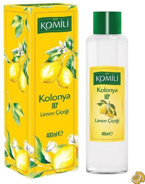 Komili (Limon) - Turkse Kolonya - Desinfectie - Aftershave - 400ML - 80° alcohol