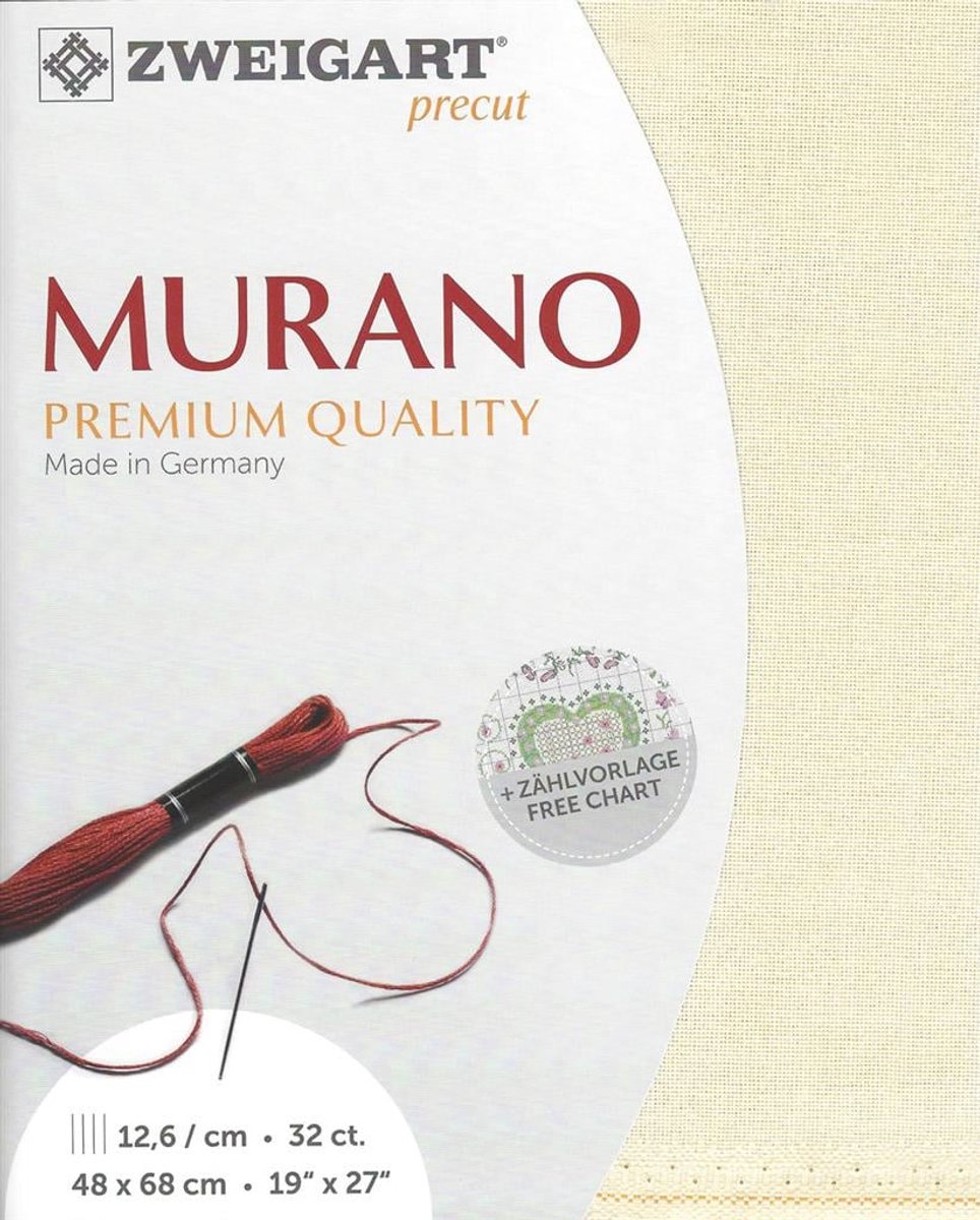 Borduurstof Murano 32counts/12.6 draadjes per cm kleur 264 ecru van Zweigart