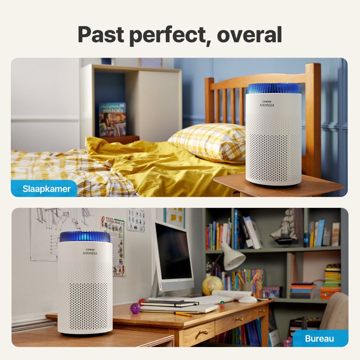 Coway Airmega 50 Luchtreiniger - Air Purifier – 120 m³/u - HEPA filter + koolstoffilter - Verwijdert tot 99,97% van fijne en ultrafijne deeltjes - Tegen stof, pollen, allergenen en geuren - Fluisterstil (18 dB) - ECARF gecertificeerd — afbeelding 7