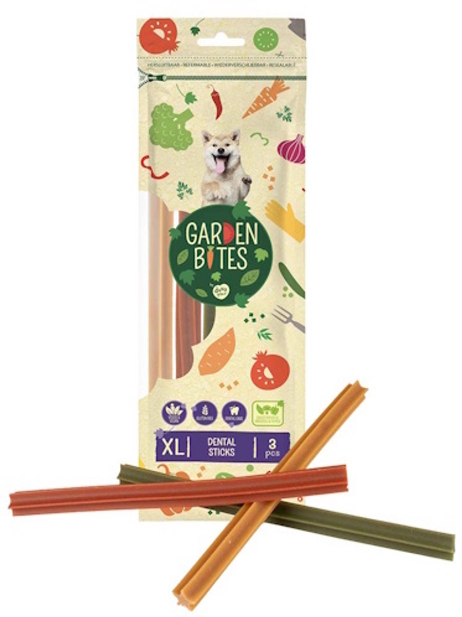 Garden Bites Dental Sticks XL - 25CM - 3 stuks