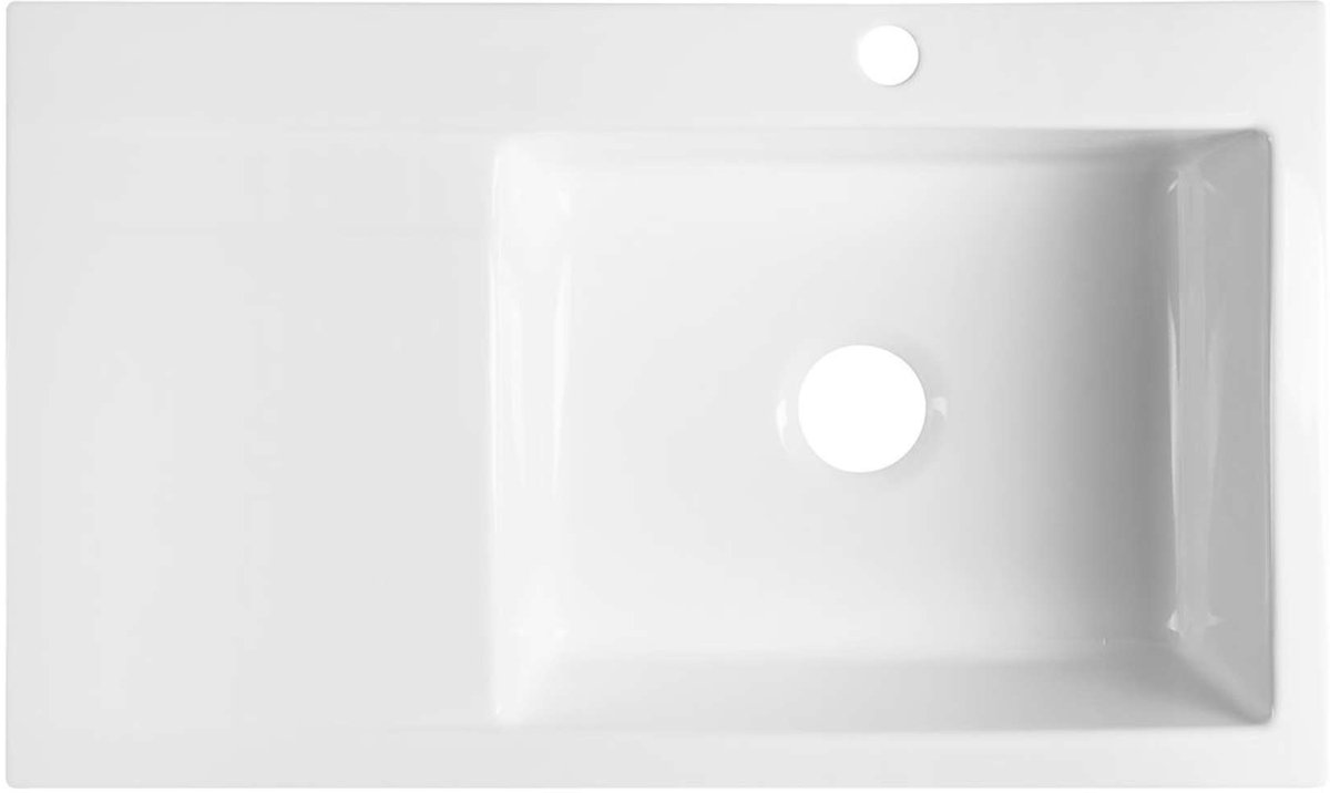 Sapho Avoria - Keramische spoelbak, 86x51 cm, rechts, wit 55086