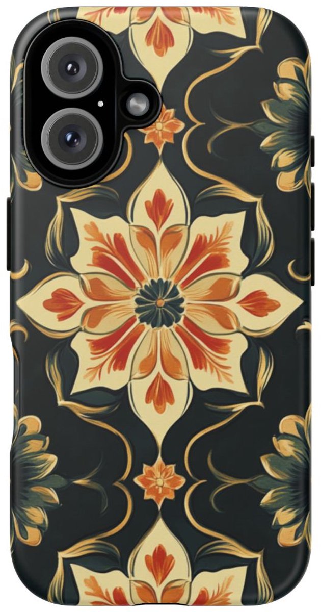 Sierlijk Bloemenpatroon – Telefoonhoesje Geschikt voor iPhone 16