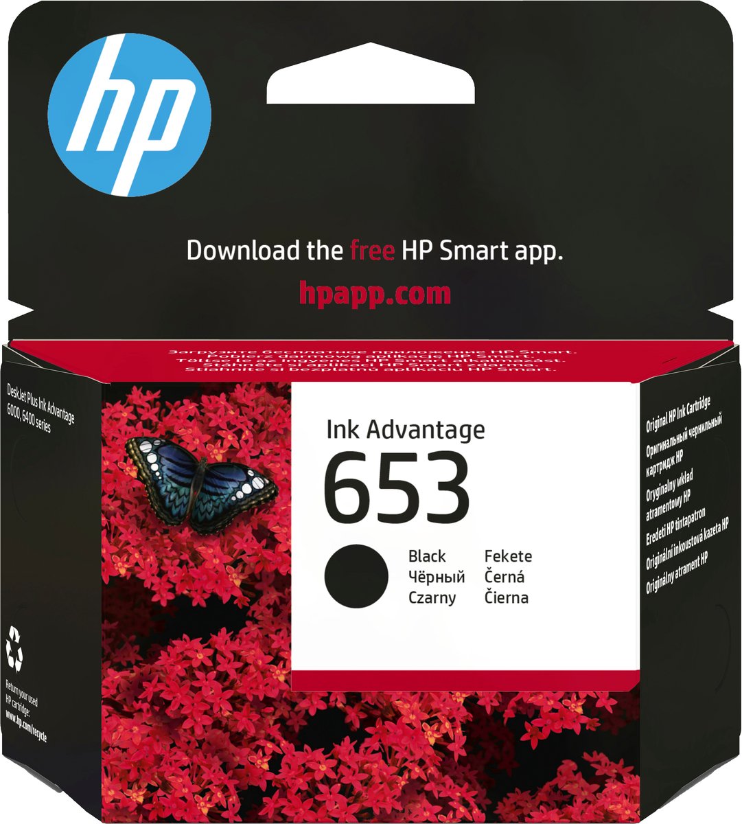 HP 653 originele Advantage zwarte inktcartridge