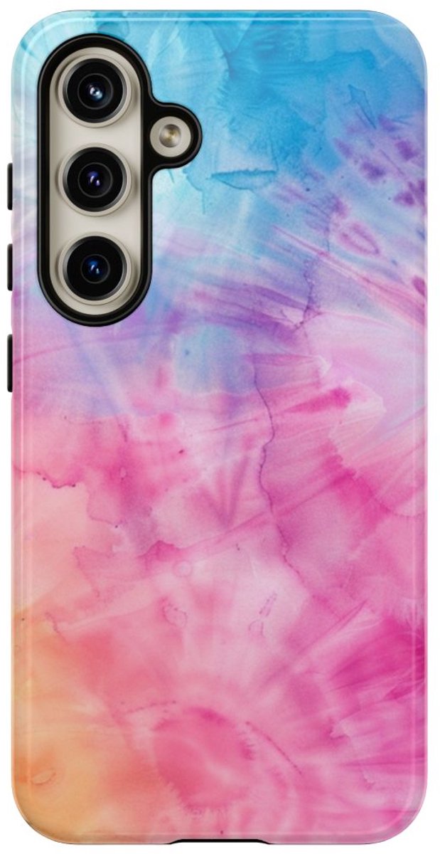 Rustig Tie-Dye Patroon – Telefoonhoesje Geschikt voor Samsung Galaxy S24