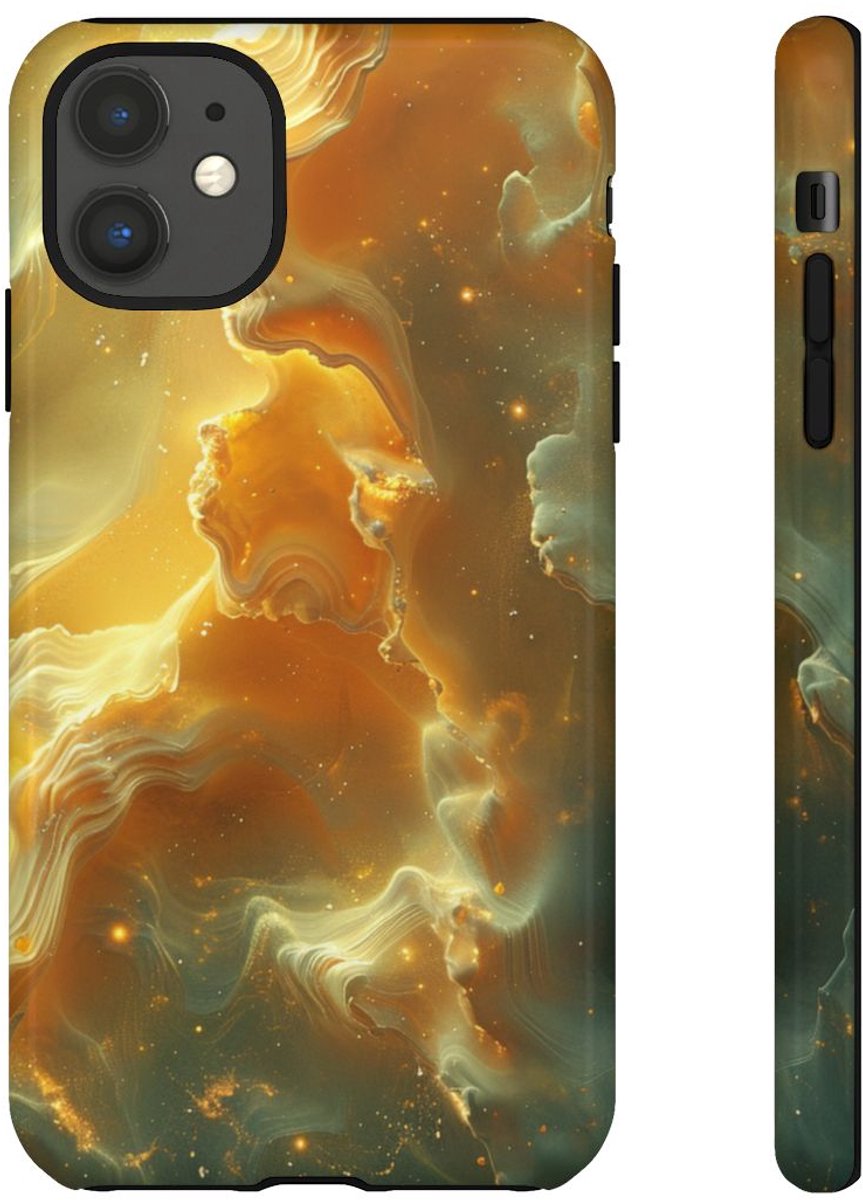 Gouden Nebula Abstract Design – Telefoonhoesje Geschikt voor iPhone 11