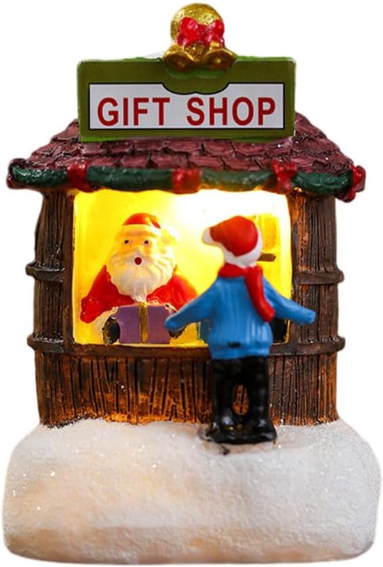 Christmas Ornament - Christmas Village Houses - LED Lights - Stage Decorations - Character Christmas Cabin - Decoration voor Kerstmis