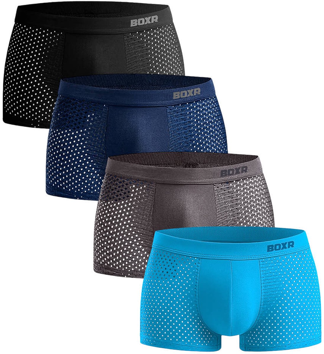 BOXR Boxershort Heren 4 Pack - Bamboe Ondergoed Heren - Duurzaam & Ademend - Zijdezacht - Perfecte Pasvorm - Heren Ondergoed - Onderbroeken Heren - Ideaal voor Dagelijks Gebruik & Sport - Maat M