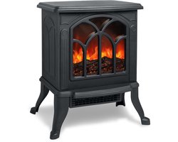 NAIZY Elektrische Haard met Vlameffect & kachel Elektrische haarden Energiebesparende 750W/1500W…