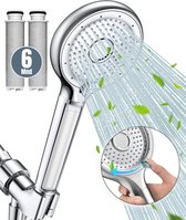 VITASENSE™ XXL Douchekop met Hoge druk en Filter - Doucheset Regendouche - 6 Sproeistanden - Waterbesparende Douchekraan - Chroom