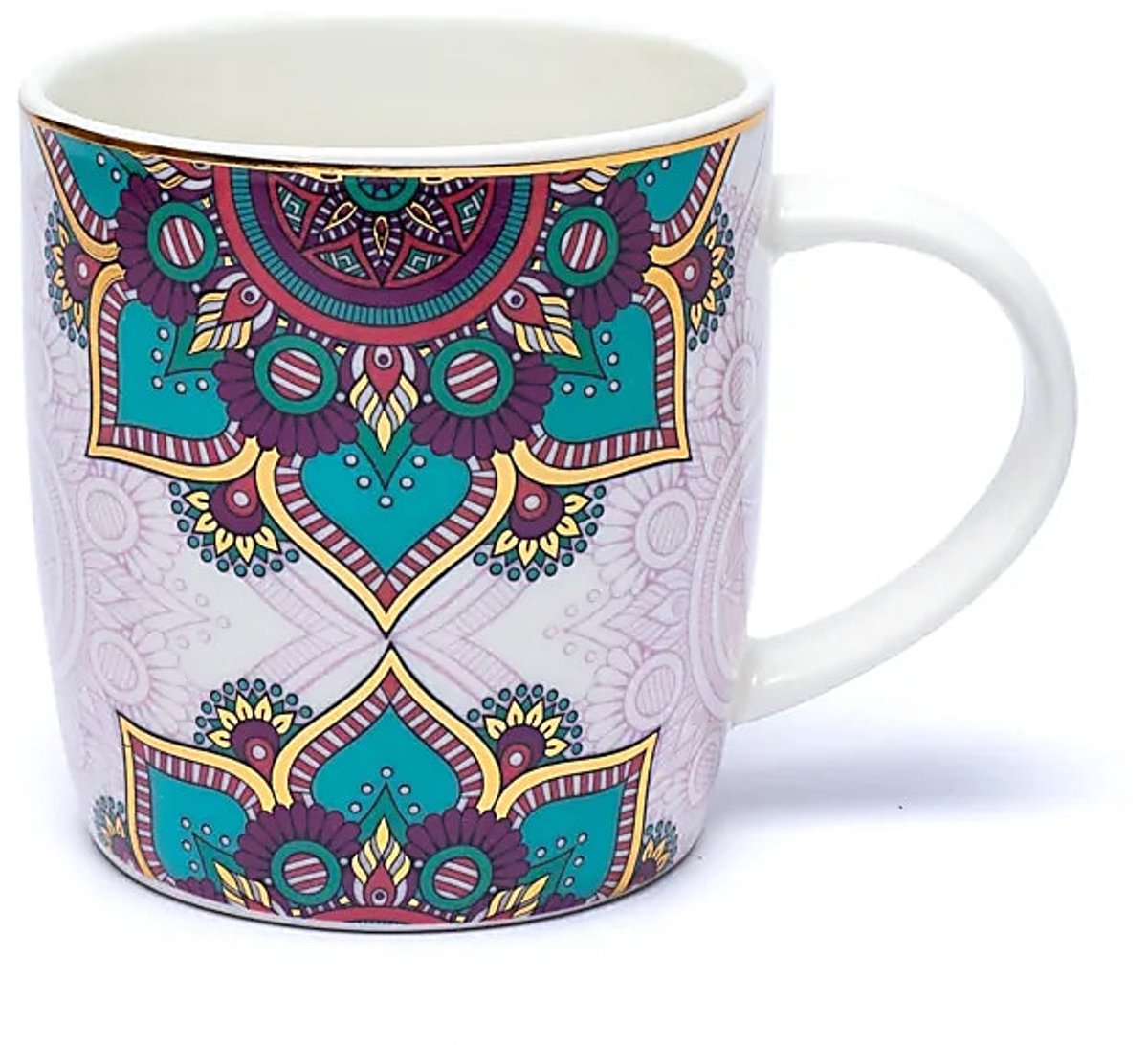 Theemok met zeef Mandala turquoise