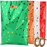 Feestio Uitdeelzakjes 100 Stuks - 17 x 25 cm - Snoepzakjes - Traktatie Zakjes Kinderfeestje - Cadeauzakjes Cadeautasjes - Verjaardag