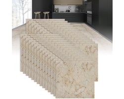 Zelfklevende PVC Vloertegels 30x30cm – 5 m² – Eiken Naturel – Houtlook Vinylvloer