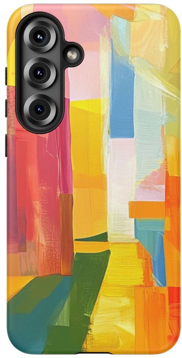 Abstracte Kleurrijke Verfstreken – Telefoonhoesje Geschikt voor Galaxy S25 Plus