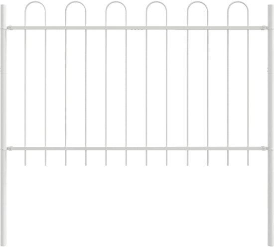 vidaXL - Clôture de jardin - Wit - 1,7 x 0,8 m - Acier thermolaqué